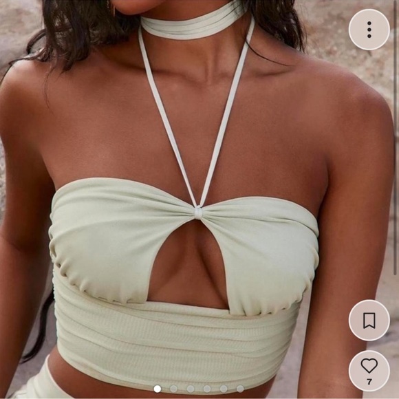 COPY - Oh Polly - Crop Top - Light Green - New with Tag - 6 US / Small - Picture 8 of 10
